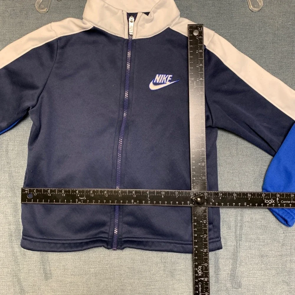 Nike Tracksuit Jacket Boys Multi Colorblock Swoosh Mock Neck Full Zip Winter